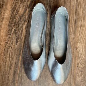 Open Edit Silver Women's Loafers